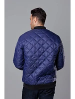 Pánská prošívaná tmavě modrá bunda bomber (MY01-2)