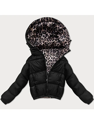 Dámská oboustranná krátká bunda Minority black camouflage (M6-6001-1) Dámská oboustranná krátká bunda Minority black camouflage (M6-6001-1)