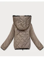 Béžovo-černá oboustranná dámská bunda pro přechodné období S'West (B8546-1201)