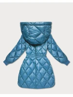 Světle modrá široká dámská zimní oversize bunda Minority (M2-6518-30)