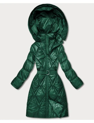 Zelený prošívaný kabát pro přechodné období s kapucí Goodlookin (Y3-9215-33) Zelený prošívaný kabát pro přechodné období s kapucí Goodlookin (Y3-9215-33)
