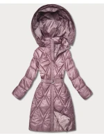 Růžový prošívaný kabát pro přechodné období s kapucí Goodlookin (Y3-9215-52) Růžový prošívaný kabát pro přechodné období s kapucí Goodlookin (Y3-9215-52)