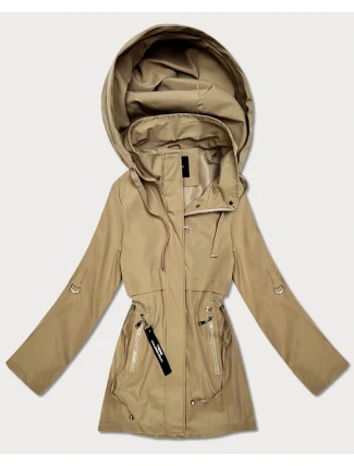 Cienka kurtka z podwijanymi rękawami Goodlookin piaskowa (KK60410-5#)