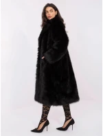 Černý dlouhý dámský kabát z umělé kožešiny Goodlookin (G230132) Černý dlouhý dámský kabát z umělé kožešiny Goodlookin (G230132)