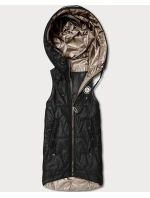 Cienki bezrękawnik z kontrastowym wykończeniem Goodlookin czarny (B8583-1)