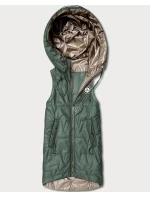 Cienki bezrękawnik z kontrastowym wykończeniem Goodlookin khaki (B8583-11)