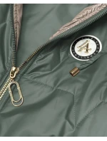 Cienki bezrękawnik z kontrastowym wykończeniem Goodlookin khaki (B8583-11)