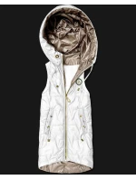 Cienki bezrękawnik z kontrastowym wykończeniem Goodlookin biały (B8583-26)