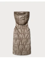 Cienki bezrękawnik z kontrastowym wykończeniem Goodlookin beżowy (B8583-12)