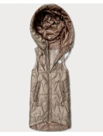 Cienki bezrękawnik z kontrastowym wykończeniem Goodlookin beżowy (B8583-12)