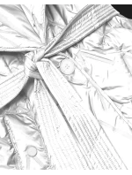 Pikowana kamizelka z paskiem Goodlookin biała (B8603-26)