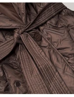 Pikowana kamizelka z paskiem Goodlookin czekoladowa (B8603-14)