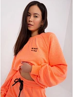 Dámská tepláková souprava s fluo oranžovými šortkami (813)