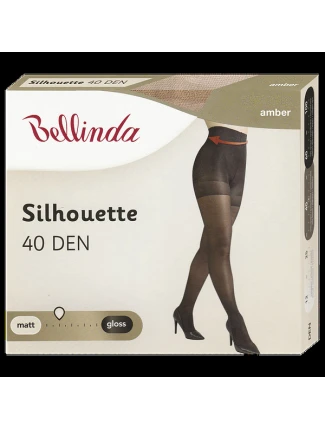 Tvarující punčochové kalhoty bez zesíleného sedu SILHOUETTE 40 DEN - BELLINDA - amber