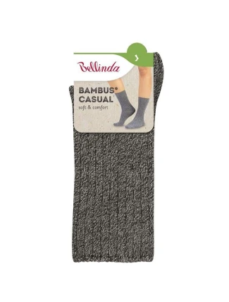 Zimní bambusové ponožky BAMBUS CASUAL SOCKS - BELLINDA - šedý melír