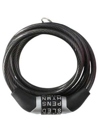 Spirálový zámek na kolo Dunlop, šifra 0,6x120 cm 1042695 Spirálový zámek na kolo Dunlop, šifra 0,6x120 cm 1042695