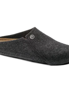 Birkenstock Zermatt Cozy Home Anthracite vlněné plstěné pantofle regular wide (1014938)