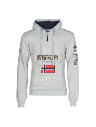 Geographical Norway pánská 3/4 mikina GYMCLASS HZ B-GREY 100 (WT1888H/GN B-Grey)