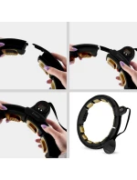 Černá/zlatá HHM13 Magnetická sada Hula Hop s počítadlem HMS + černý zeštíhlující pás BR163 Černá/zlatá HHM13 Magnetická sada Hula Hop s počítadlem HMS + černý zeštíhlující pás BR163