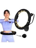 Černá/zlatá HHM13 Magnetická sada Hula Hop s počítadlem HMS + černý zeštíhlující pás BR163 Černá/zlatá HHM13 Magnetická sada Hula Hop s počítadlem HMS + černý zeštíhlující pás BR163