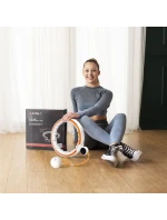 HHM21 HULA HOP BÍLÁ/ORANŽOVÁ S MAGNETY, TPE TABS A ZÁVAŽÍM + POČÍTADLO HMS HHM21 HULA HOP BÍLÁ/ORANŽOVÁ S MAGNETY, TPE TABS A ZÁVAŽÍM + POČÍTADLO HMS