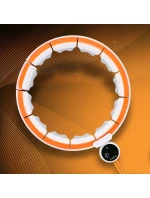 HHM21 HULA HOP BÍLÁ/ORANŽOVÁ S MAGNETY, TPE TABS A ZÁVAŽÍM + POČÍTADLO HMS HHM21 HULA HOP BÍLÁ/ORANŽOVÁ S MAGNETY, TPE TABS A ZÁVAŽÍM + POČÍTADLO HMS