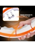 HHM21 HULA HOP BÍLÁ/ORANŽOVÁ S MAGNETY, TPE TABS A ZÁVAŽÍM + POČÍTADLO HMS HHM21 HULA HOP BÍLÁ/ORANŽOVÁ S MAGNETY, TPE TABS A ZÁVAŽÍM + POČÍTADLO HMS