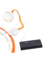 HHM21 HULA HOP BÍLÁ/ORANŽOVÁ S MAGNETY, TPE TABS A ZÁVAŽÍM + POČÍTADLO HMS HHM21 HULA HOP BÍLÁ/ORANŽOVÁ S MAGNETY, TPE TABS A ZÁVAŽÍM + POČÍTADLO HMS