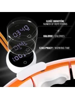 HHM21 HULA HOP BÍLÁ/ORANŽOVÁ S MAGNETY, TPE TABS A ZÁVAŽÍM + POČÍTADLO HMS HHM21 HULA HOP BÍLÁ/ORANŽOVÁ S MAGNETY, TPE TABS A ZÁVAŽÍM + POČÍTADLO HMS