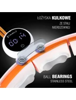HHM21 HULA HOP BÍLÁ/ORANŽOVÁ S MAGNETY, TPE TABS A ZÁVAŽÍM + POČÍTADLO HMS HHM21 HULA HOP BÍLÁ/ORANŽOVÁ S MAGNETY, TPE TABS A ZÁVAŽÍM + POČÍTADLO HMS