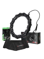 Hula Hop set HHW11 BLACK s výstupky a závažím + opasek BR163 BLACK PLUS SIZE HMS Hula Hop set HHW11 BLACK s výstupky a závažím + opasek BR163 BLACK PLUS SIZE HMS