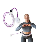 HHM17 HULA HOP BÍLÁ/FIALOVÁ S MAGNETY A ZÁVAŽÍM + POČÍTADLO HMS HHM17 HULA HOP BÍLÁ/FIALOVÁ S MAGNETY A ZÁVAŽÍM + POČÍTADLO HMS