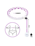 HHM17 HULA HOP BÍLÁ/FIALOVÁ S MAGNETY A ZÁVAŽÍM + POČÍTADLO HMS HHM17 HULA HOP BÍLÁ/FIALOVÁ S MAGNETY A ZÁVAŽÍM + POČÍTADLO HMS