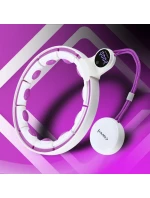 HHM17 HULA HOP BÍLÁ/FIALOVÁ S MAGNETY A ZÁVAŽÍM + POČÍTADLO HMS HHM17 HULA HOP BÍLÁ/FIALOVÁ S MAGNETY A ZÁVAŽÍM + POČÍTADLO HMS