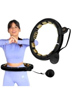 HHM13 NOVÝ HULA HOP ČERNÝ/ZLATÝ S MAGNETY A ZÁVAŽÍM + POČÍTADLO HMS HHM13 NOVÝ HULA HOP ČERNÝ/ZLATÝ S MAGNETY A ZÁVAŽÍM + POČÍTADLO HMS