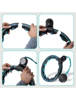 HHM17 HULA HOP ČERNÁ/TYRKYSOVÁ S MAGNETY A ZÁVAŽÍM + POČÍTADLO HMS HHM17 HULA HOP ČERNÁ/TYRKYSOVÁ S MAGNETY A ZÁVAŽÍM + POČÍTADLO HMS