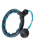 HHM17 HULA HOP ČERNÁ/TYRKYSOVÁ S MAGNETY A ZÁVAŽÍM + POČÍTADLO HMS HHM17 HULA HOP ČERNÁ/TYRKYSOVÁ S MAGNETY A ZÁVAŽÍM + POČÍTADLO HMS