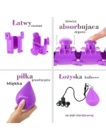 Hula hop plus size HMS HHW12 s oušky a závažími fialová Hula hop plus size HMS HHW12 s oušky a závažími fialová