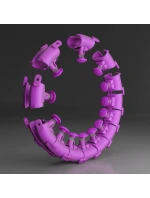 Hula hop plus size HMS HHW12 s oušky a závažími fialová Hula hop plus size HMS HHW12 s oušky a závažími fialová