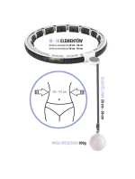 Hula Hop HMS HHM16 s magnetem a závažím bílá + počítadlo Hula Hop HMS HHM16 s magnetem a závažím bílá + počítadlo