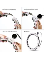 Hula Hop HMS HHM16 s magnetem a závažím bílá + počítadlo Hula Hop HMS HHM16 s magnetem a závažím bílá + počítadlo