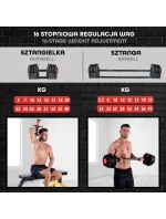 HMS SGR40 PRO SET Nastavitelná sada činek 2v1 43,5 kg HMS SGR40 PRO SET Nastavitelná sada činek 2v1 43,5 kg