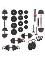 HMS SGN120 sada závaží 6v1 (činka, bradla a kettlebell) 20 kg HMS SGN120 sada závaží 6v1 (činka, bradla a kettlebell) 20 kg