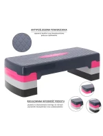HMS aerobic stepper model AS002 v růžové/šedé barvě HMS aerobic stepper model AS002 v růžové/šedé barvě