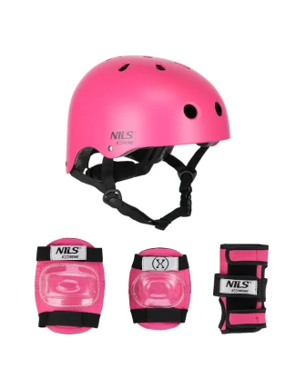 MR290+H230 PŘILBA S CHRÁNIČI RŮŽOVÁ VELIKOST S NILS EXTREME MR290+H230 PŘILBA S CHRÁNIČI RŮŽOVÁ VELIKOST S NILS EXTREME