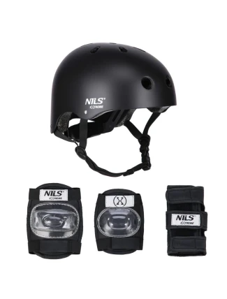 MR290+H230 PŘILBA S CHRÁNIČI ČERNÁ VELIKOST S NILS EXTREME