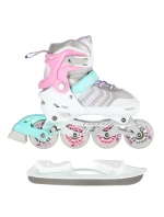 NH18192 4v1 růžové inline brusle velikosti S(29-33) s hokejovou deskou velikosti NILS EXTREME NH18192 4v1 růžové inline brusle velikosti S(29-33) s hokejovou deskou velikosti NILS EXTREME