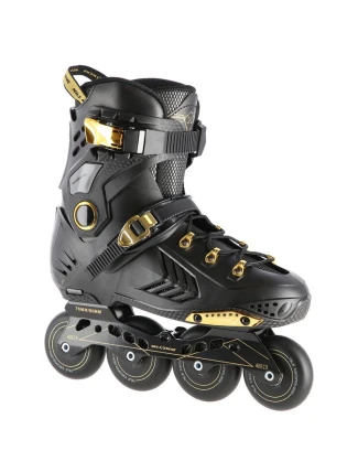 Slalomové brusle NILS Extreme NA20002 black-gold velikost 41 Slalomové brusle NILS Extreme NA20002 black-gold velikost 41