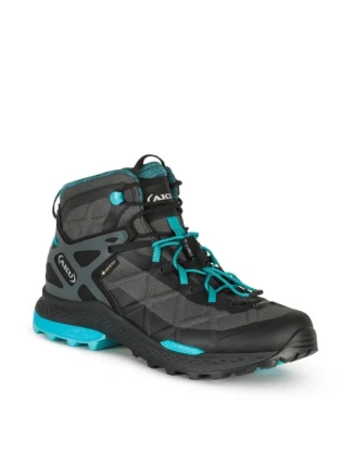 AKU Rocket Mid DFS GTX dámské turistické boty - black/turquoise AKU Rocket Mid DFS GTX dámské turistické boty - black/turquoise