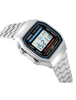 Unisex digitální hodinky Casio A168WA s náramkem z nerezové oceli, stříbrné Unisex digitální hodinky Casio A168WA s náramkem z nerezové oceli, stříbrné